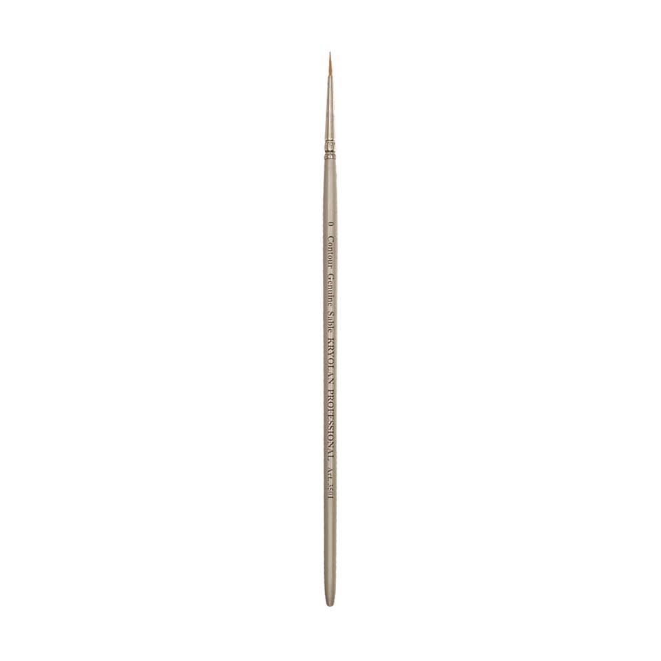 Kryolan Professional Round Brush 0 - eyeliner bursh - eye liner rush - professional makeup brush