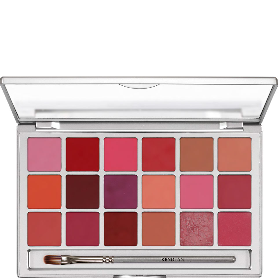 Kryolan Lip Rough Palette 18 Colours