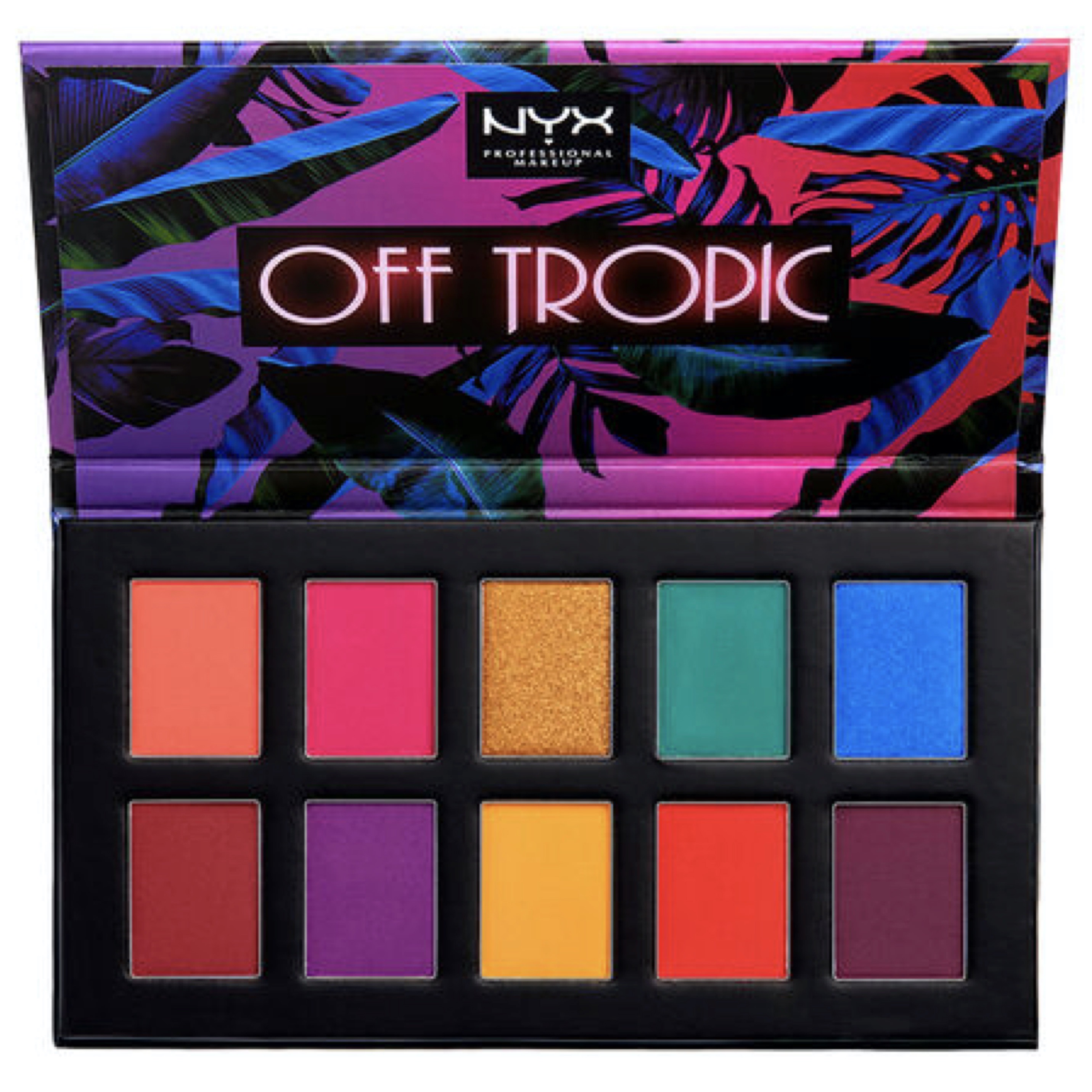 NYX Off Tropic Shadow Palette Hasta La Vista Tropical Brights
